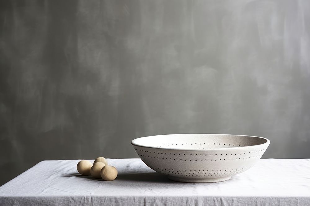 Ceramic pasta bowl porcelain table. AI generated Image by rawpixel.