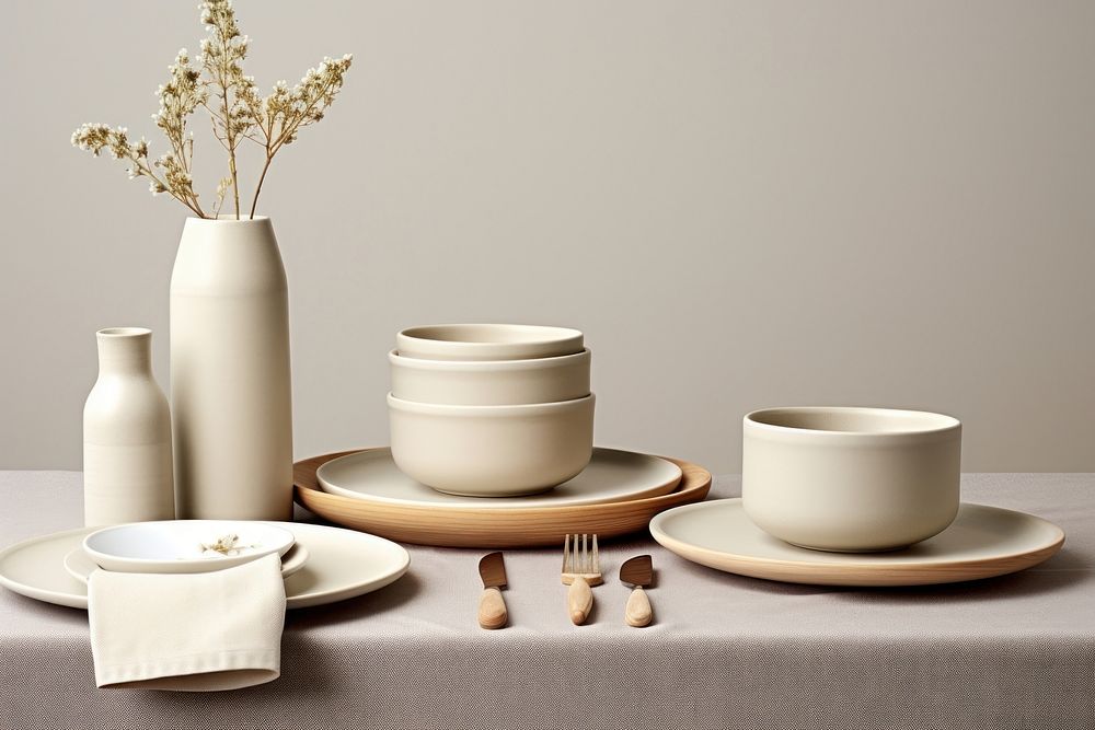 Tableware porcelain ceramic pottery. 