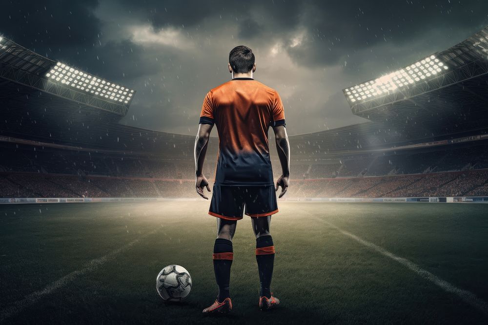 Football stadium sports player. AI generated Image by rawpixel.