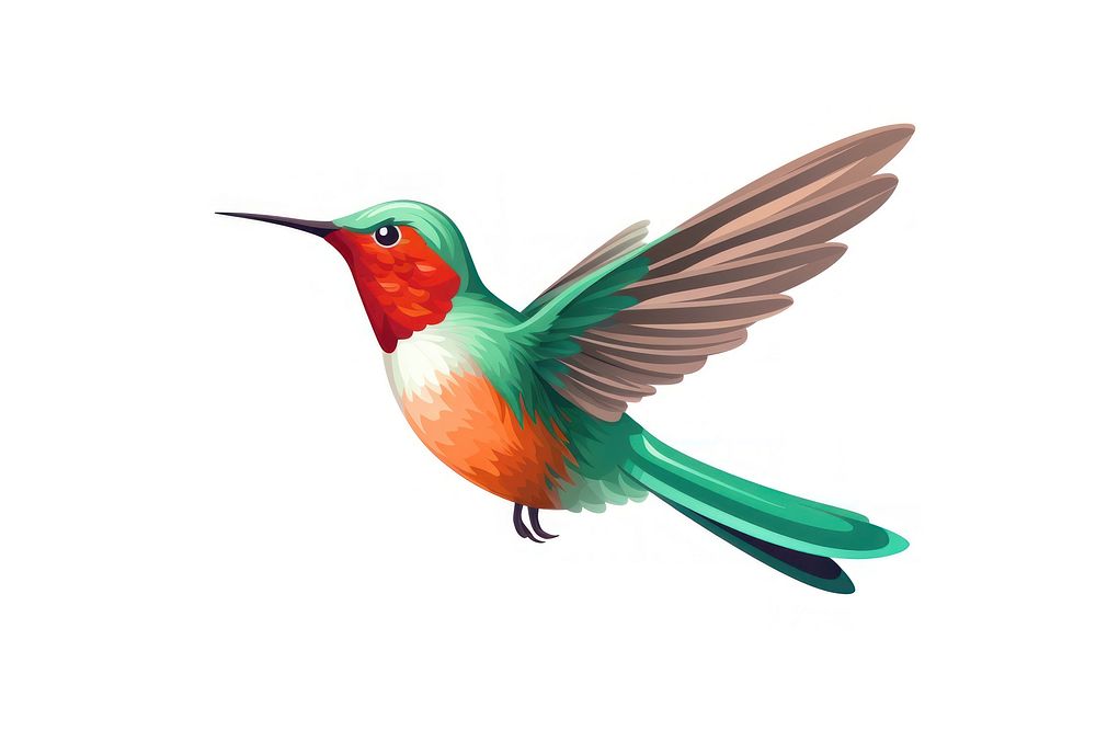 A hummingbird animal flying beak. AI generated Image by rawpixel.