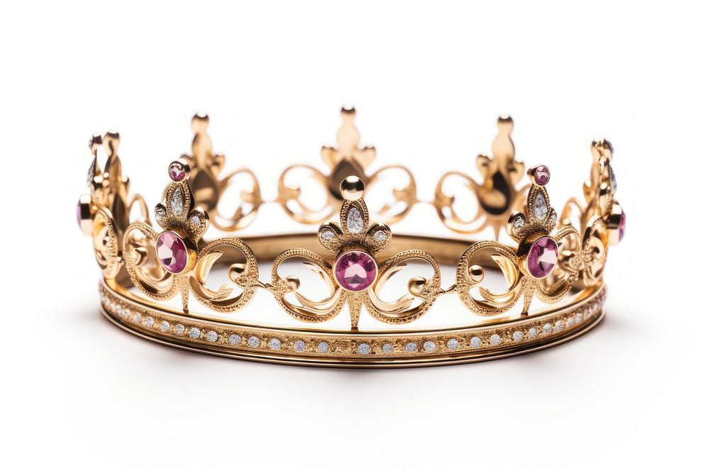 Crown jewelry white background celebration. AI generated Image by rawpixel.