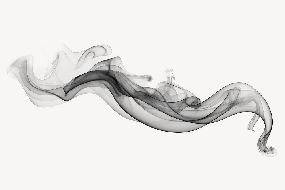 Light white incense smoke backgrounds black black background. AI generated Image by rawpixel.