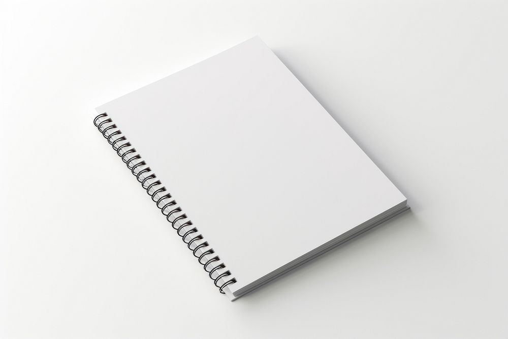 Minimal notebook document diary white. 