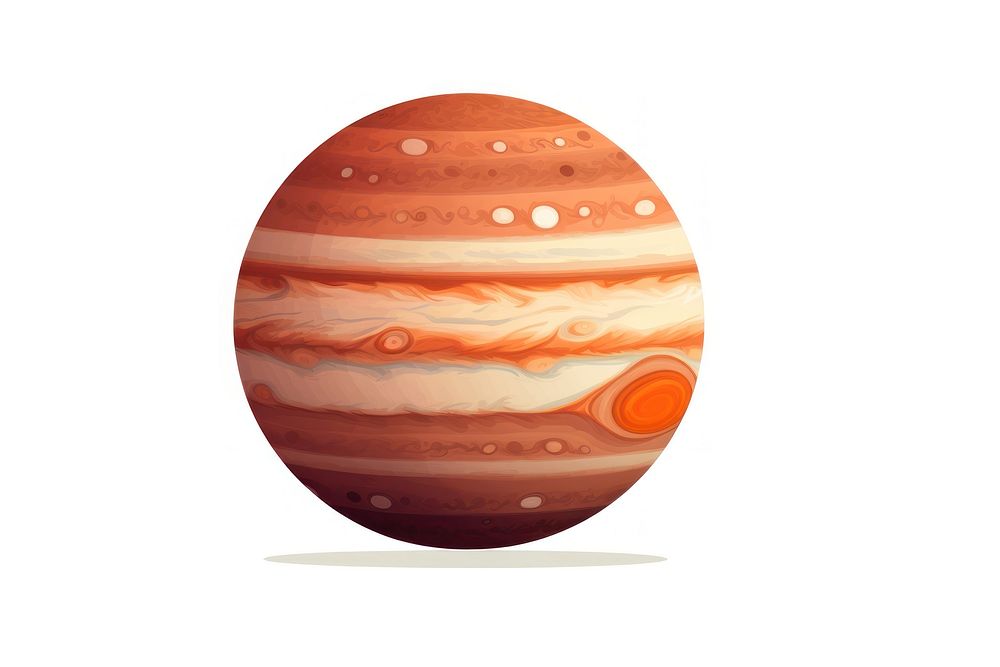 Jupiter space egg white background. 