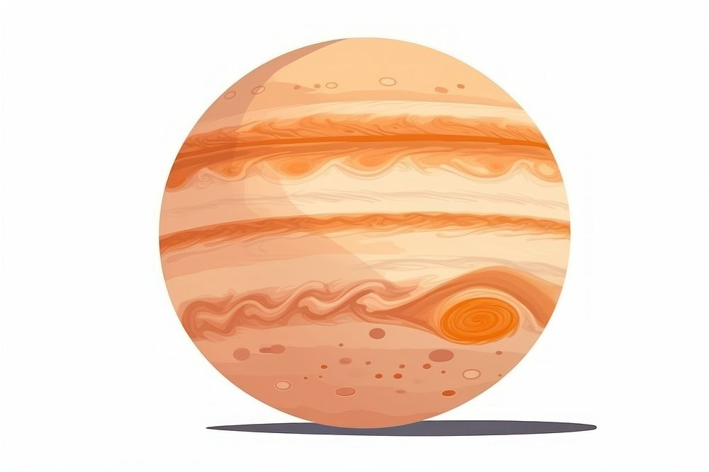 Jupiter space egg white background. 