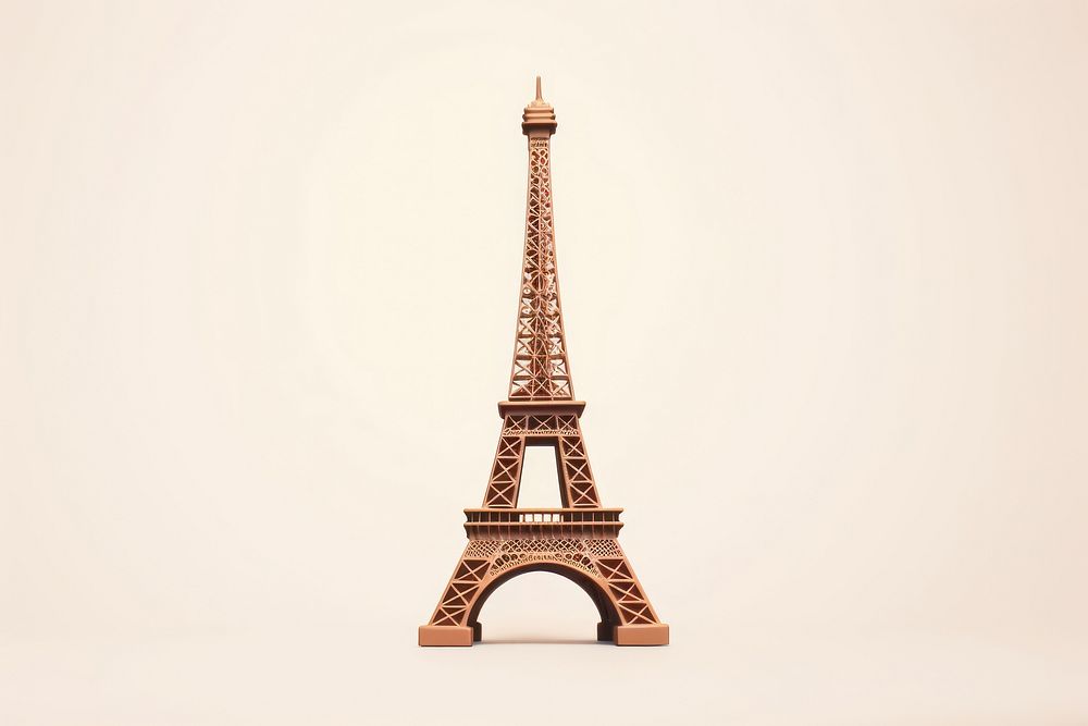 Eiffel tower architecture building landmark. AI generated Image by rawpixel.