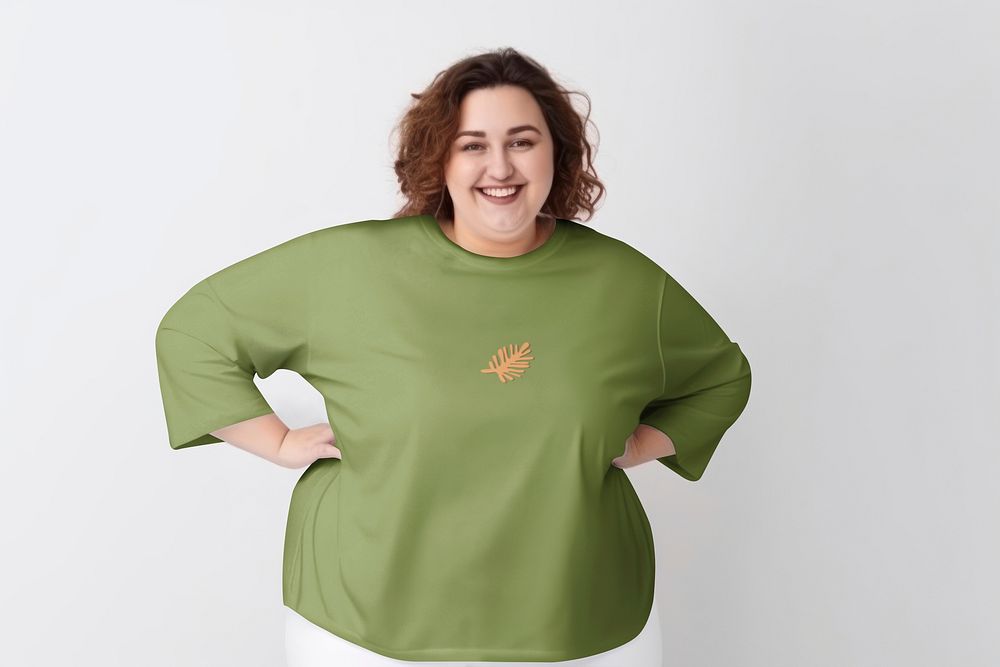 Plus-size sweater mockup, shirt psd