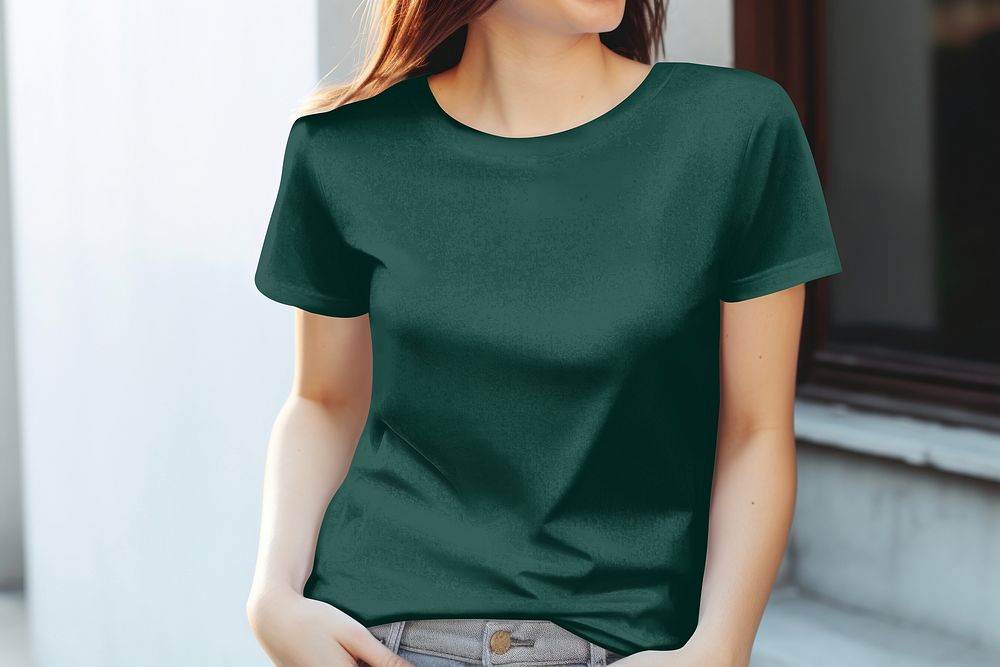 Women's green blouse, design resource