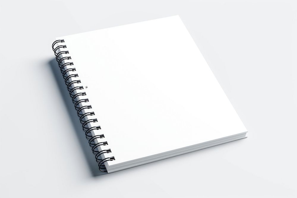 Notebook diary white page. 