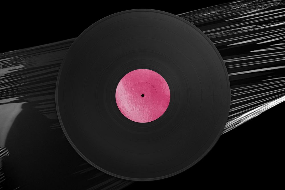 Black vinyl record, design resource