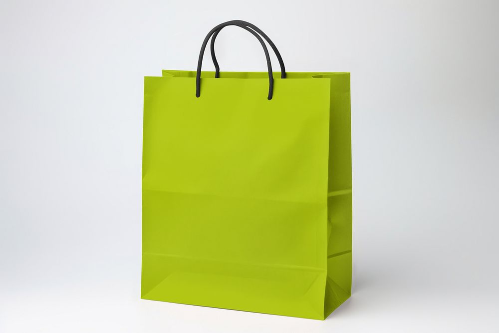Greem paper shopping bag, design resource
