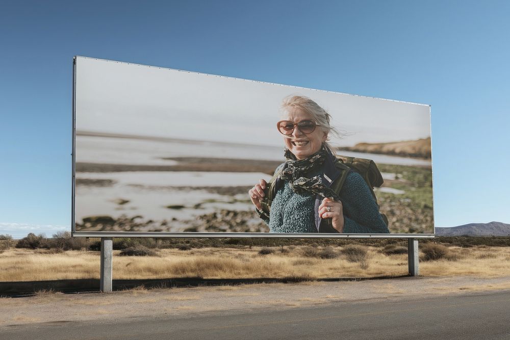 Highway sign, billboard advertisement board