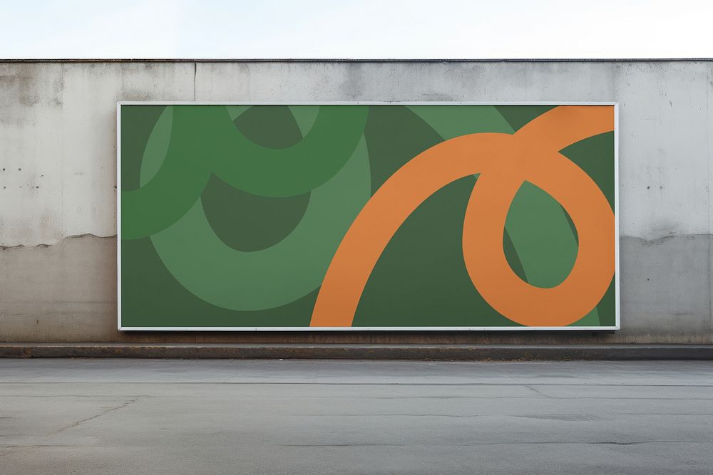 Concrete wall, billboard advertisement board