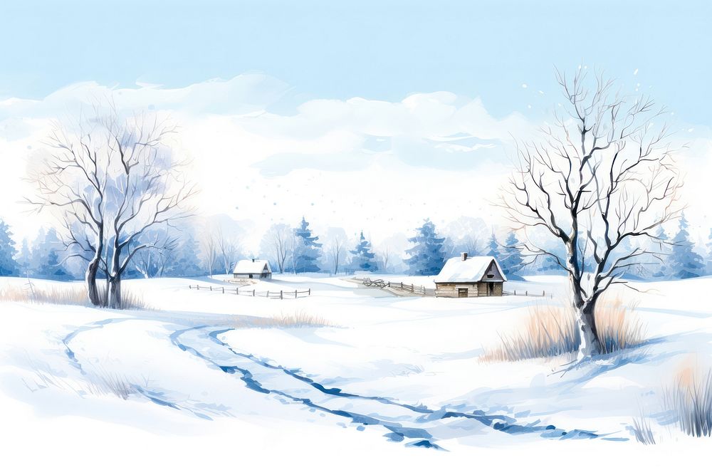 Snow outdoors landscape winter. AI generated Image by rawpixel.