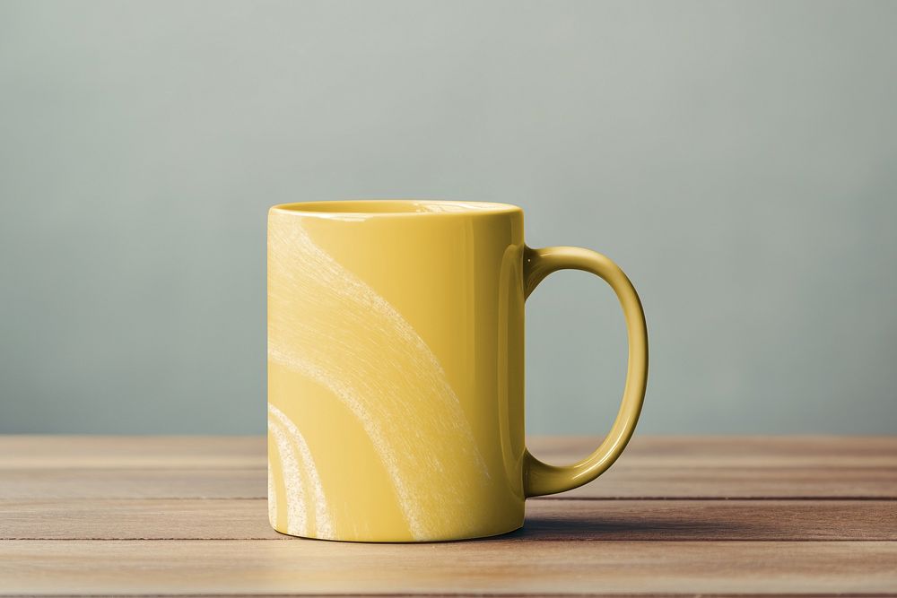 Yellow cozy mug, food container