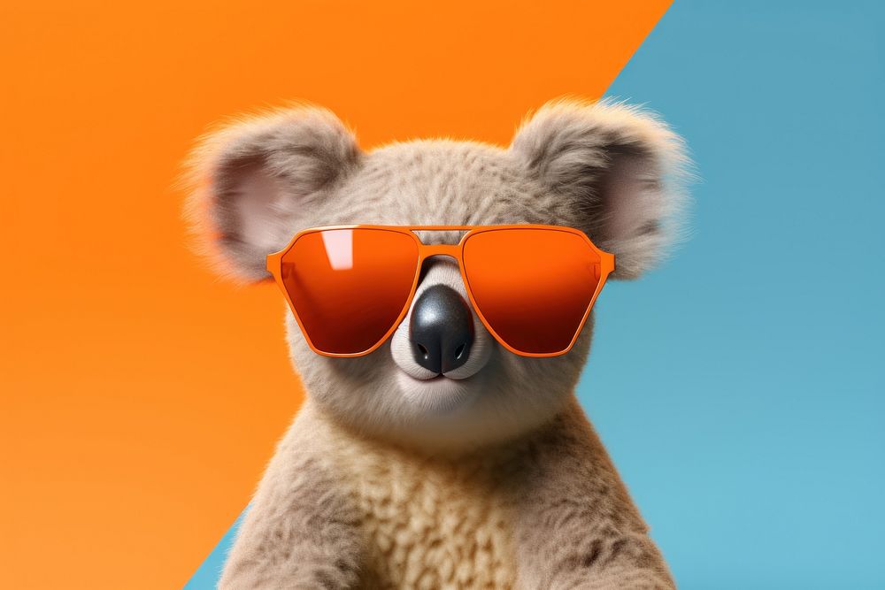 A cute koala wearing summer sunglasses mammal bear representation. AI generated Image by rawpixel.