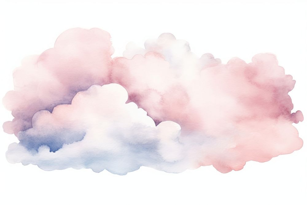 Watercolor clouds dawn backgrounds outdoors nature. AI generated Image by rawpixel.