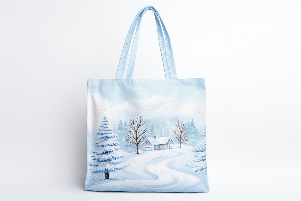 Winter tote bag handbag white celebration. AI generated Image by rawpixel.