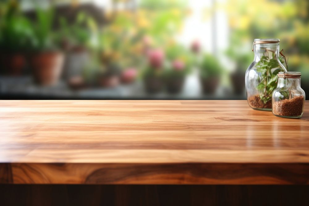 Wood kitchen counter wood furniture table. 