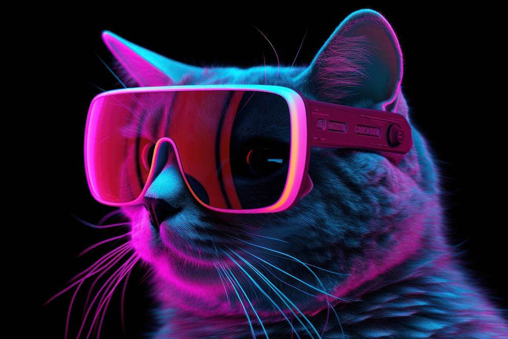 Glasses sunglasses animal mammal. AI generated Image by rawpixel.
