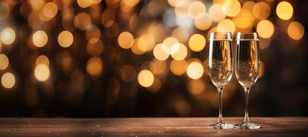 Champagne celebration glass drink gold. AI generated Image by rawpixel.