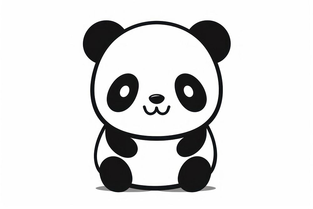 Panda black white cute. | Premium Photo Illustration - rawpixel