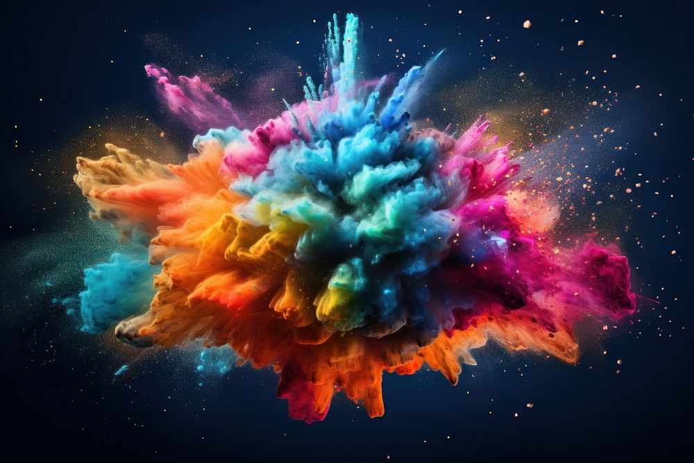 Multicolored powder nebula celebration creativity. AI generated Image by rawpixel.