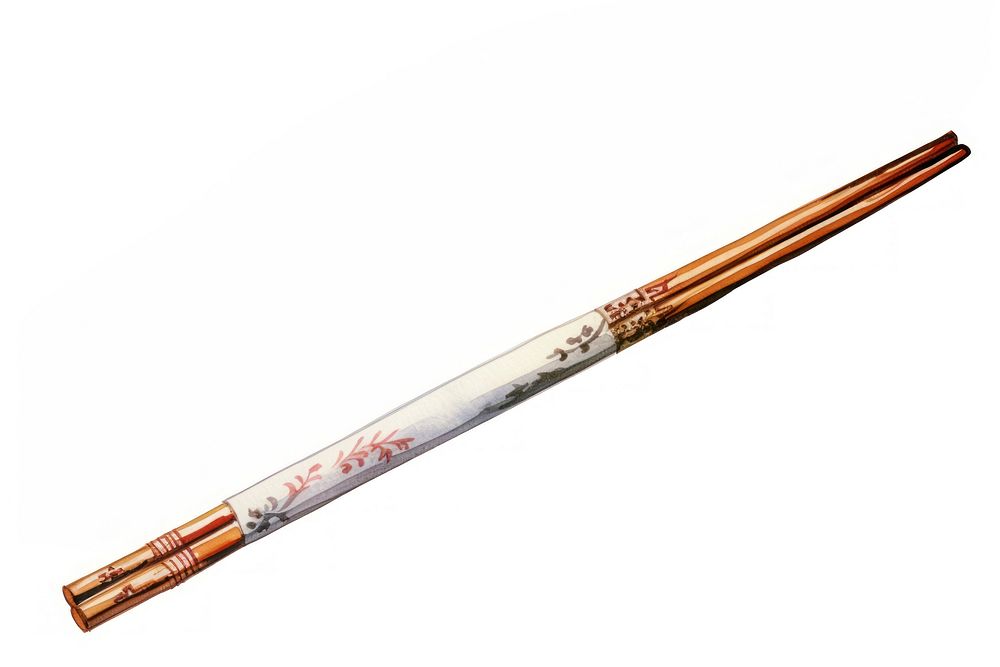 Chinese chopsticks watercolor white background eraser rubber. AI generated Image by rawpixel.