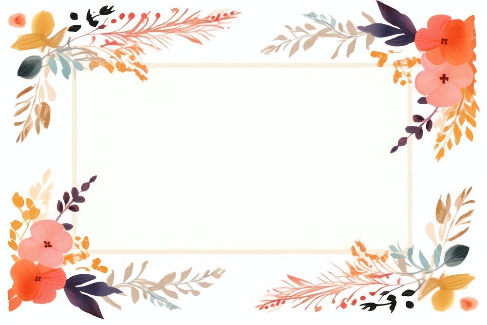 Frame simple cute pattern backgrounds plant celebration. AI generated Image by rawpixel.
