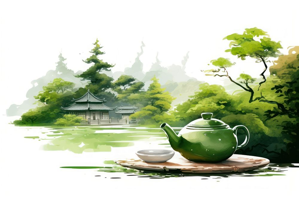 Outdoors teapot nature plant. AI generated Image by rawpixel.