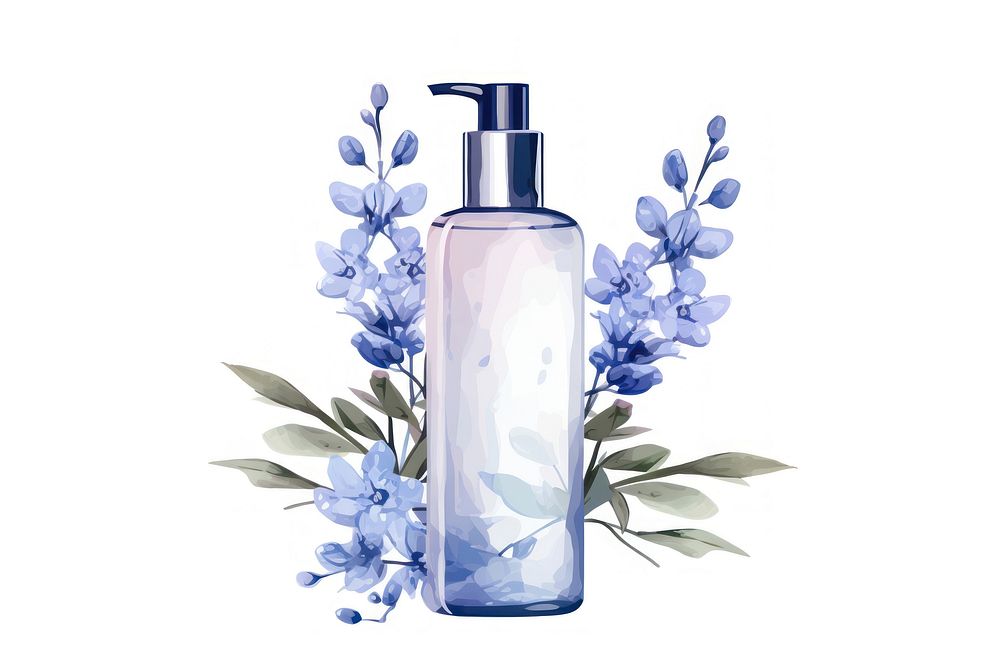 Bottle cosmetics perfume flower. AI generated Image by rawpixel.