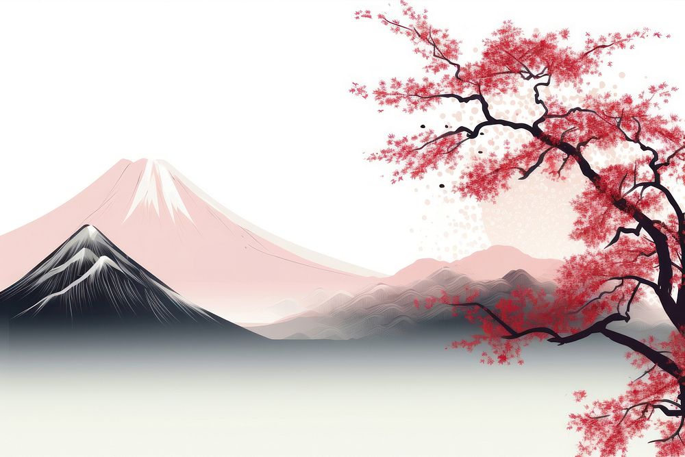 Japanese style landscape outdoors nature. AI generated Image by rawpixel.