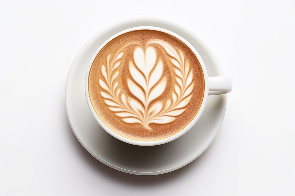 Latte art coffee drink cup. AI generated Image by rawpixel.