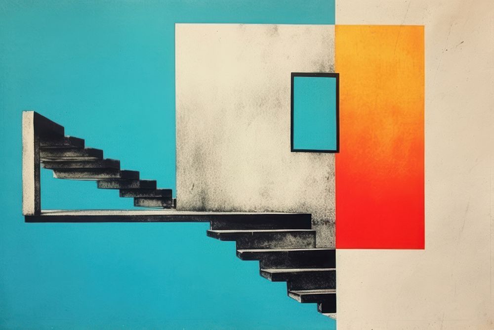 Minimal architecture art creativity staircase. AI generated Image by rawpixel.