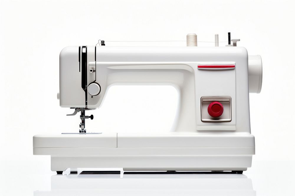 Modern sewing machine white technology equipment. AI generated Image by rawpixel.