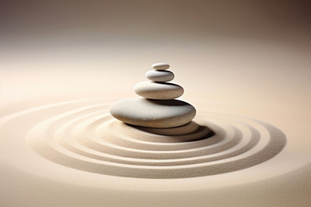 Arrange stones concentric simplicity zen-like. AI generated Image by rawpixel.