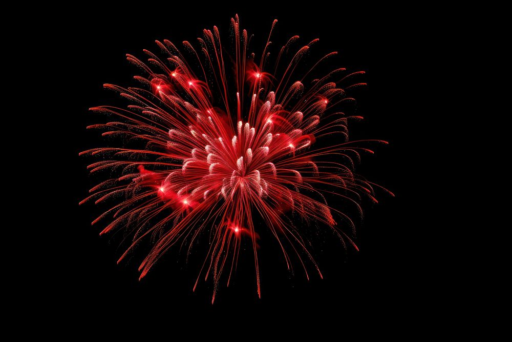 Brocade fireworks black background illuminated celebration.