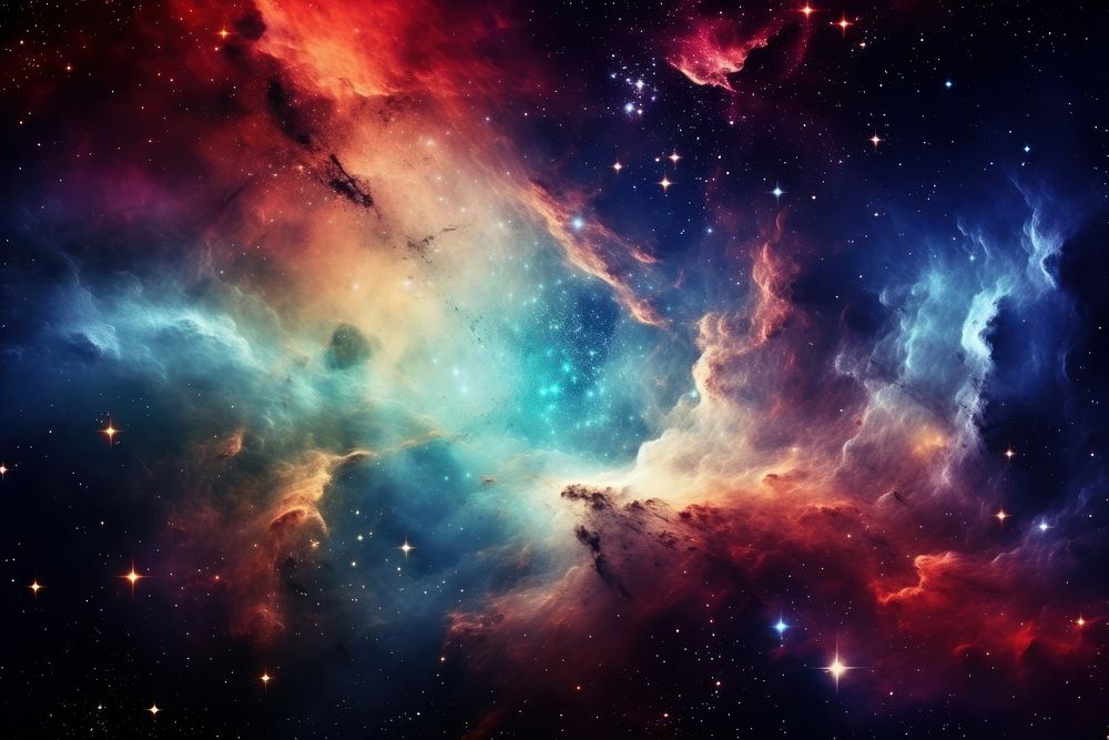 Colorful space astronomy universe nebula. AI generated Image by rawpixel.