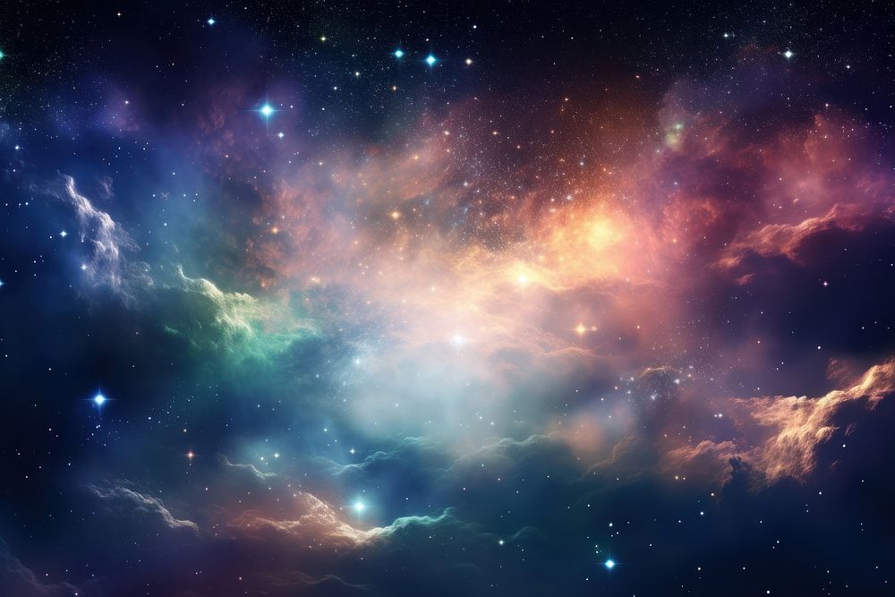 Colorful space astronomy universe nebula. AI generated Image by rawpixel.