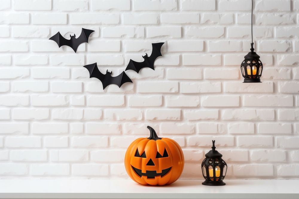 Holloween decoration halloween pumpkin brick. AI generated Image by rawpixel.