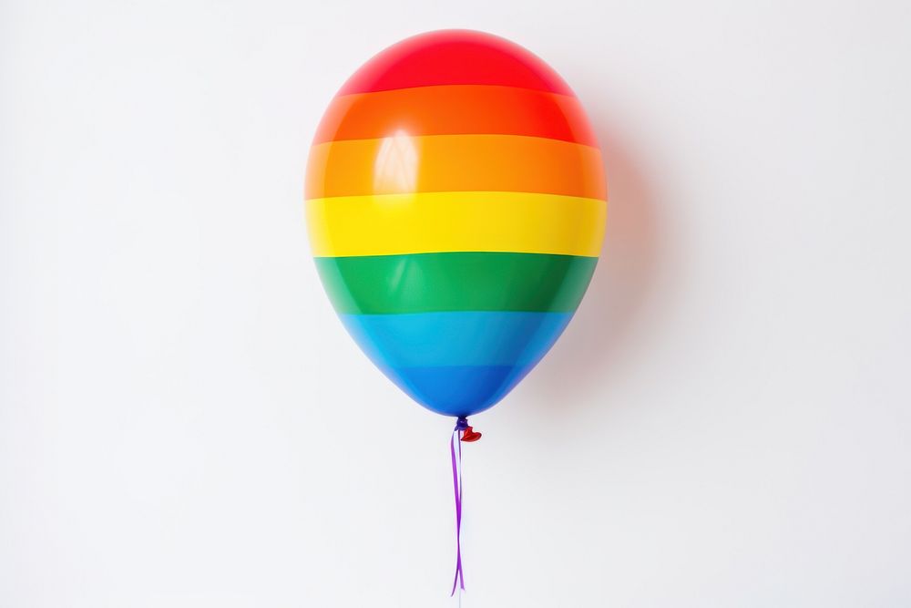 Pride month balloon white background celebration anniversary. AI generated Image by rawpixel.