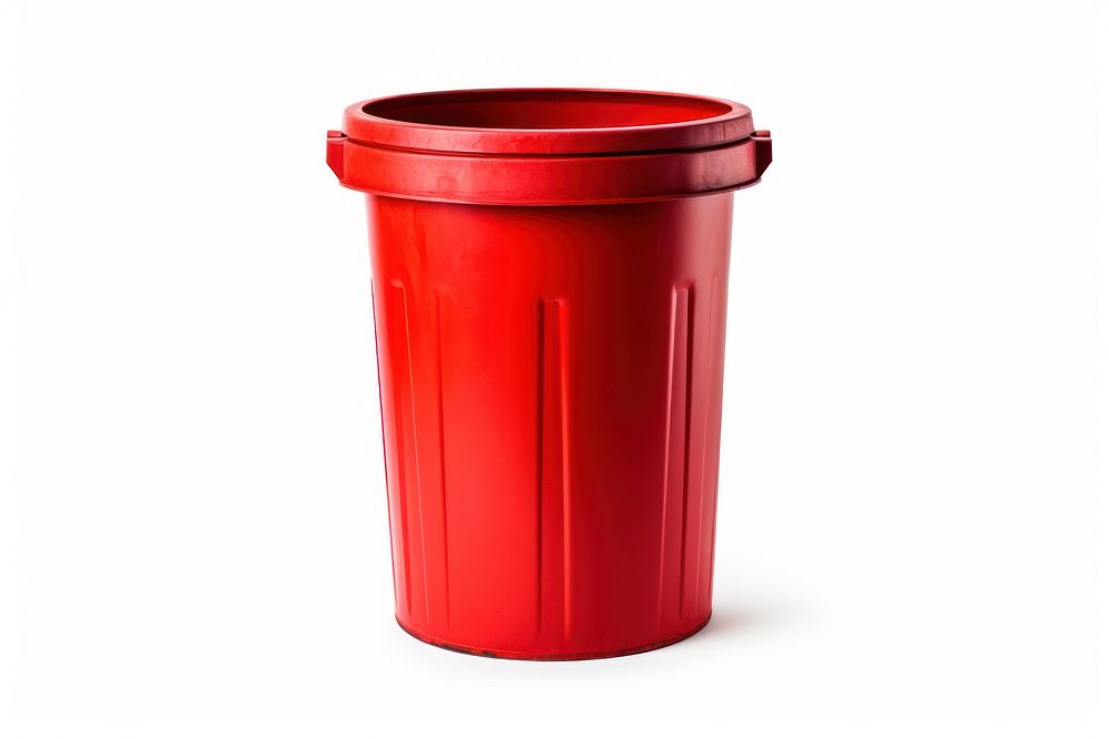 Trash bin white background disposable container. AI generated Image by rawpixel.