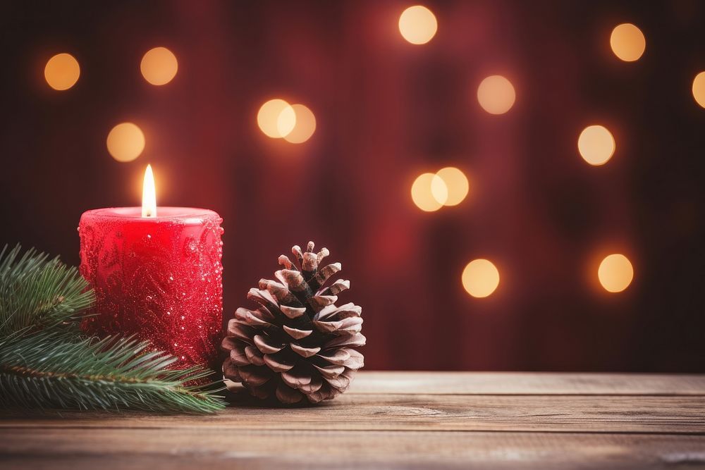 Christmas decoration candle night wood. AI generated Image by rawpixel.