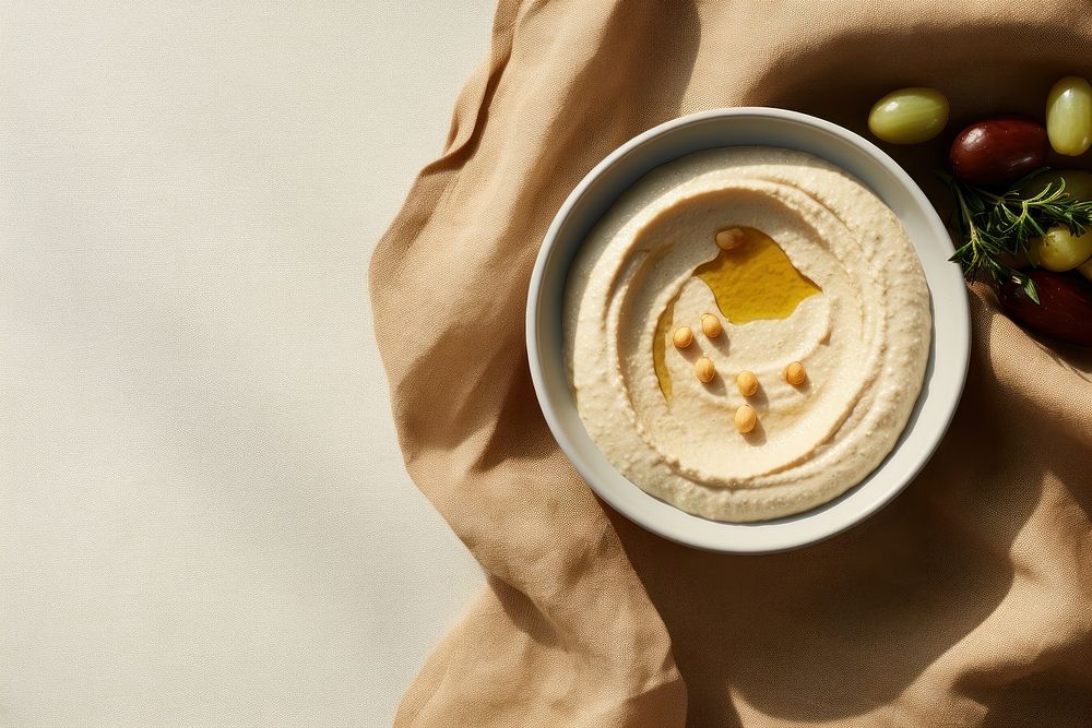 Hummus food meal bowl. AI generated Image by rawpixel.