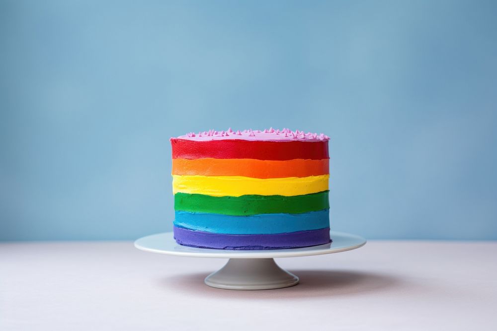 Pride month cake dessert icing. AI generated Image by rawpixel.