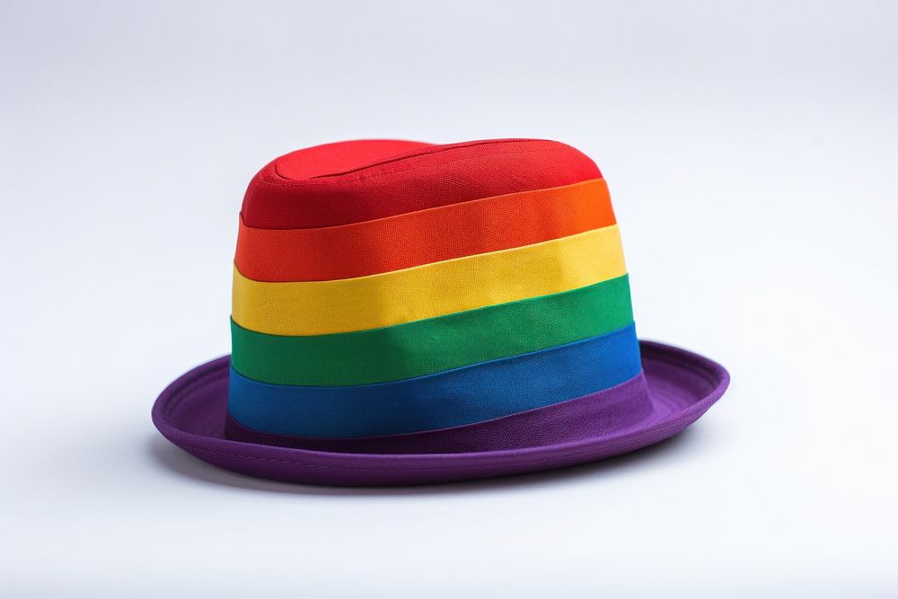 Pride month hat white background celebration. 