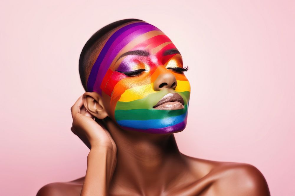 Pride month portrait adult photo. AI generated Image by rawpixel.