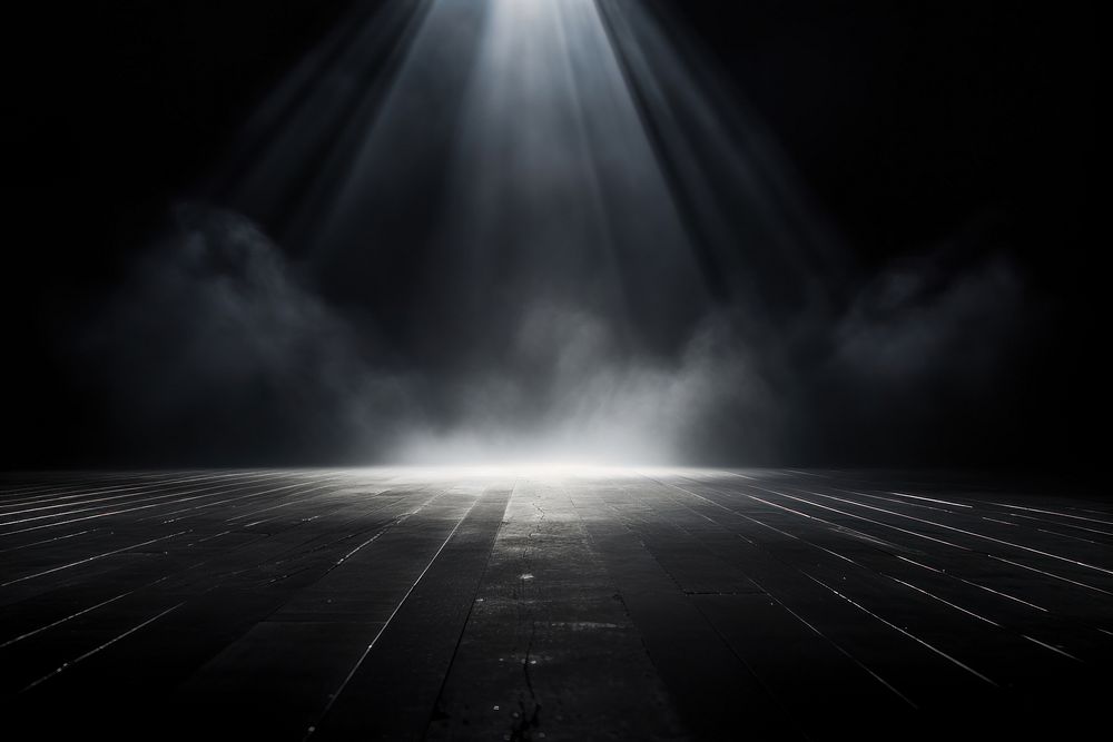 Spotlight beam backgrounds night black. AI generated Image by rawpixel.