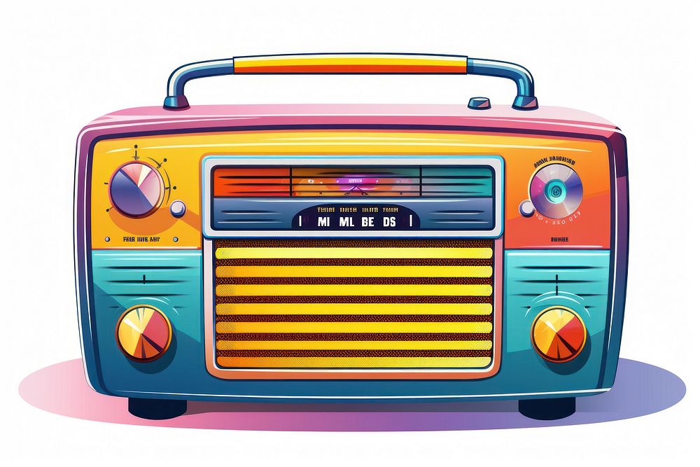 Radio illustration colorful electronics technology multimedia. AI generated Image by rawpixel.