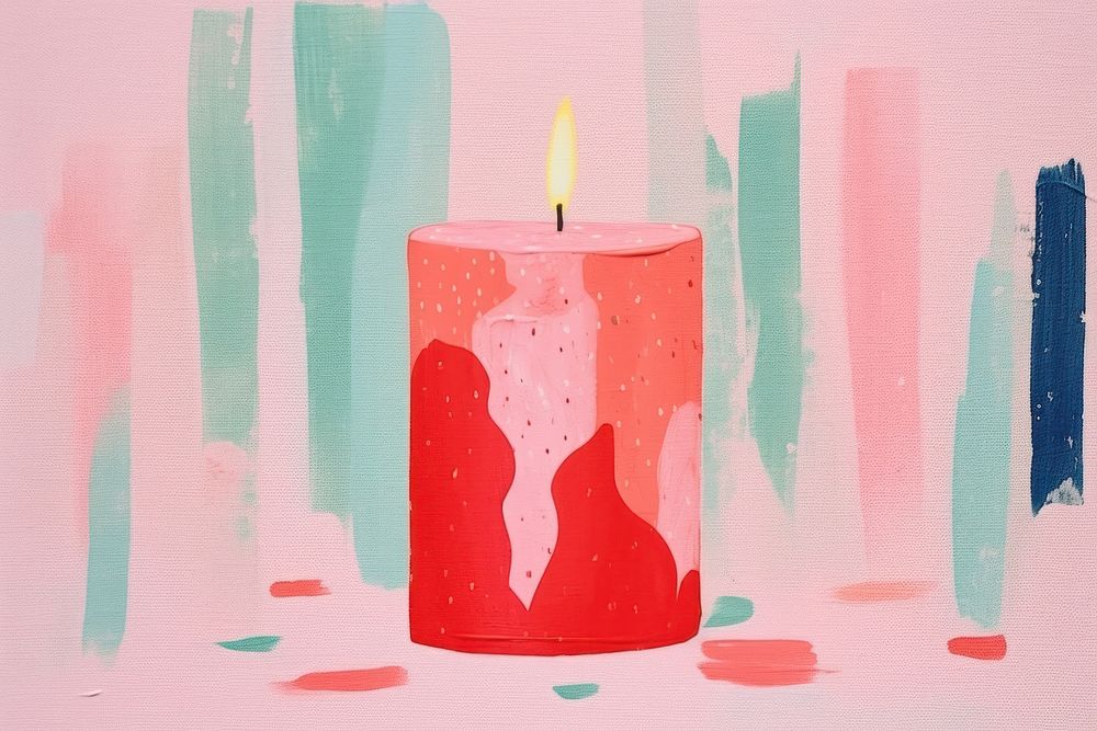 Scented candle art creativity painting. 